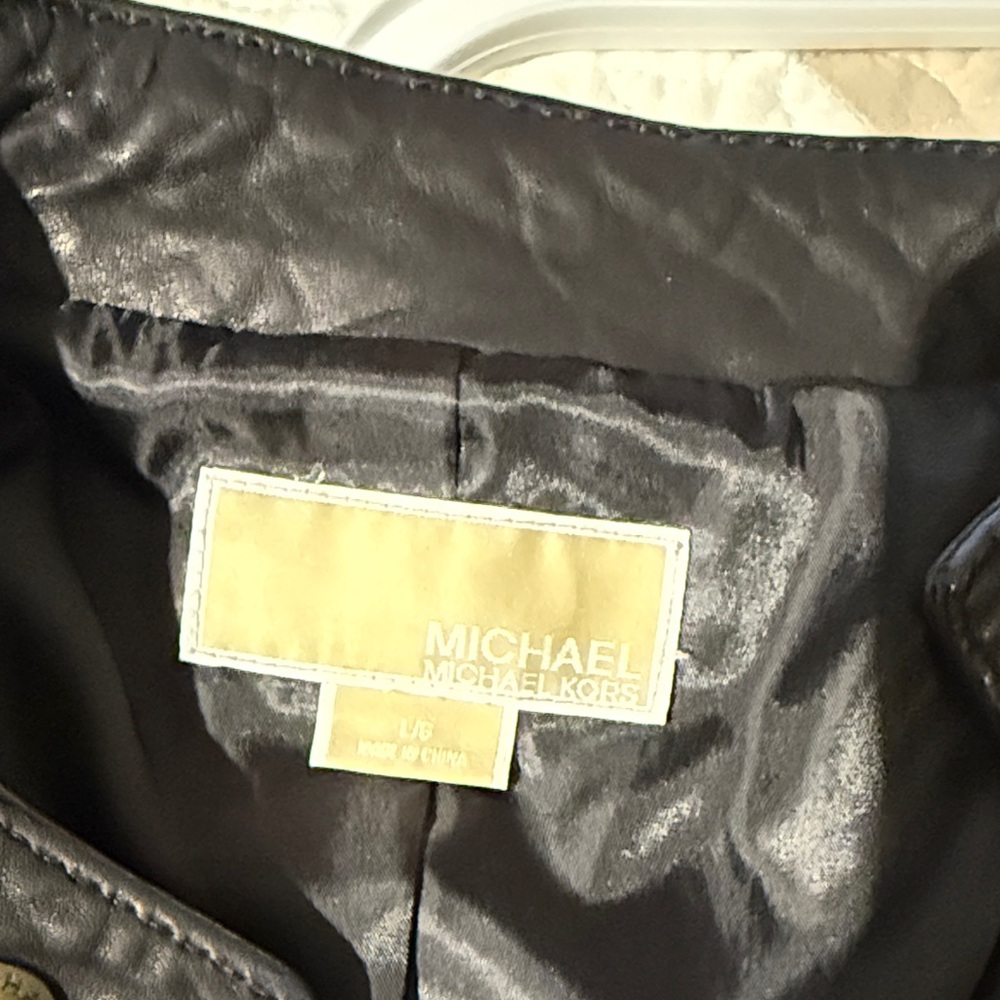 MICHAEL Michael Kors Black Leather Jacket - Picture 3 of 5